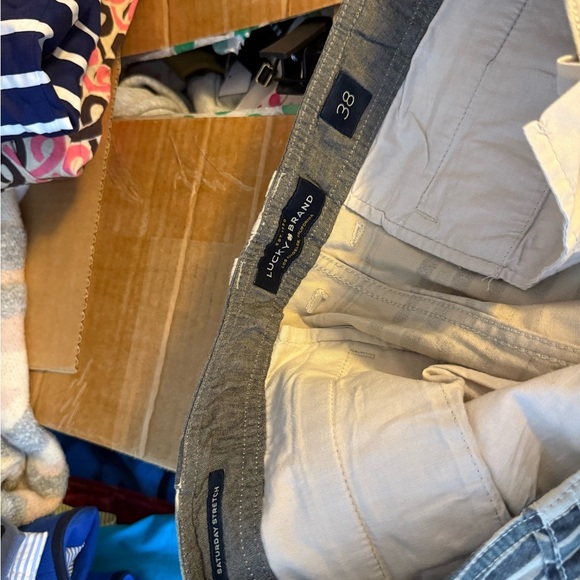 Lucky Brand Saturday Stretch Flat Front Striped Bermuda Shorts - Picture 4 of 5